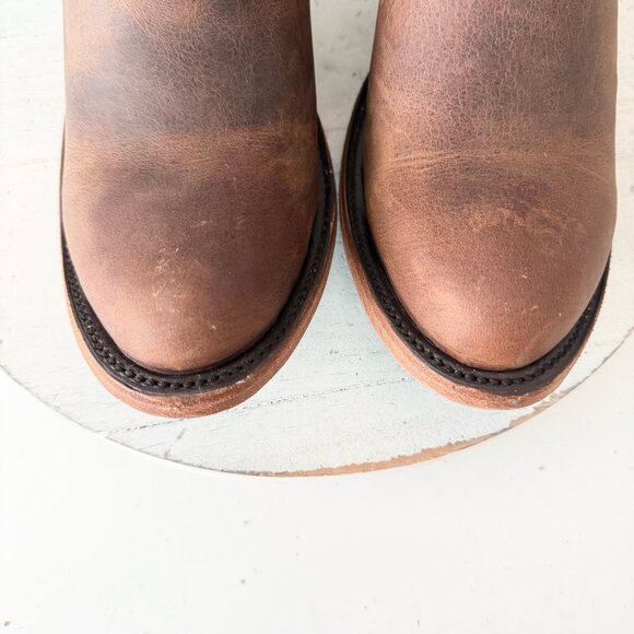 NEW Lane PLAIN JANE PJ Womens Cowboy Bootie 8 Brown Short Western Cowgirl Boots - Picture 6 of 11